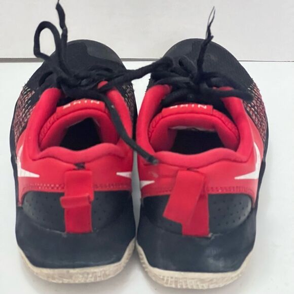 NIKE Hustle Quick Sneakers Youth Sz 2 Red Leather Mesh Cushioned‎ Athletic Shoes - Picture 6 of 15